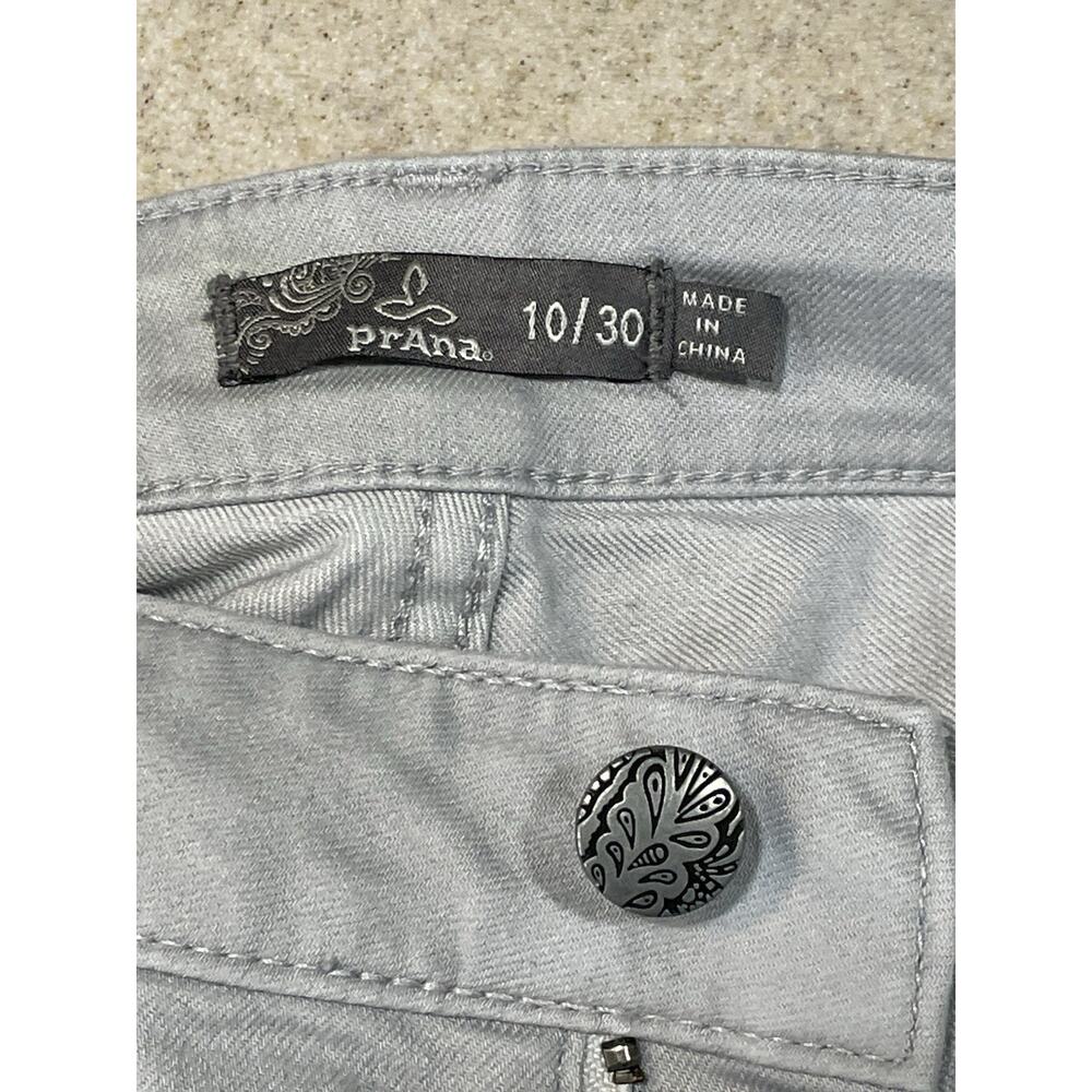 Prana Women’s Size 10/30 Skinny Jeans Gray Slim Fit Stretch Pants Low Rise - Picture 10 of 11